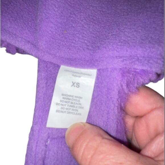 Berkshire Pet Collection XS Dog Coat Jacket Faux Fur Fleece Lined Purple Reverse - Picture 6 of 9